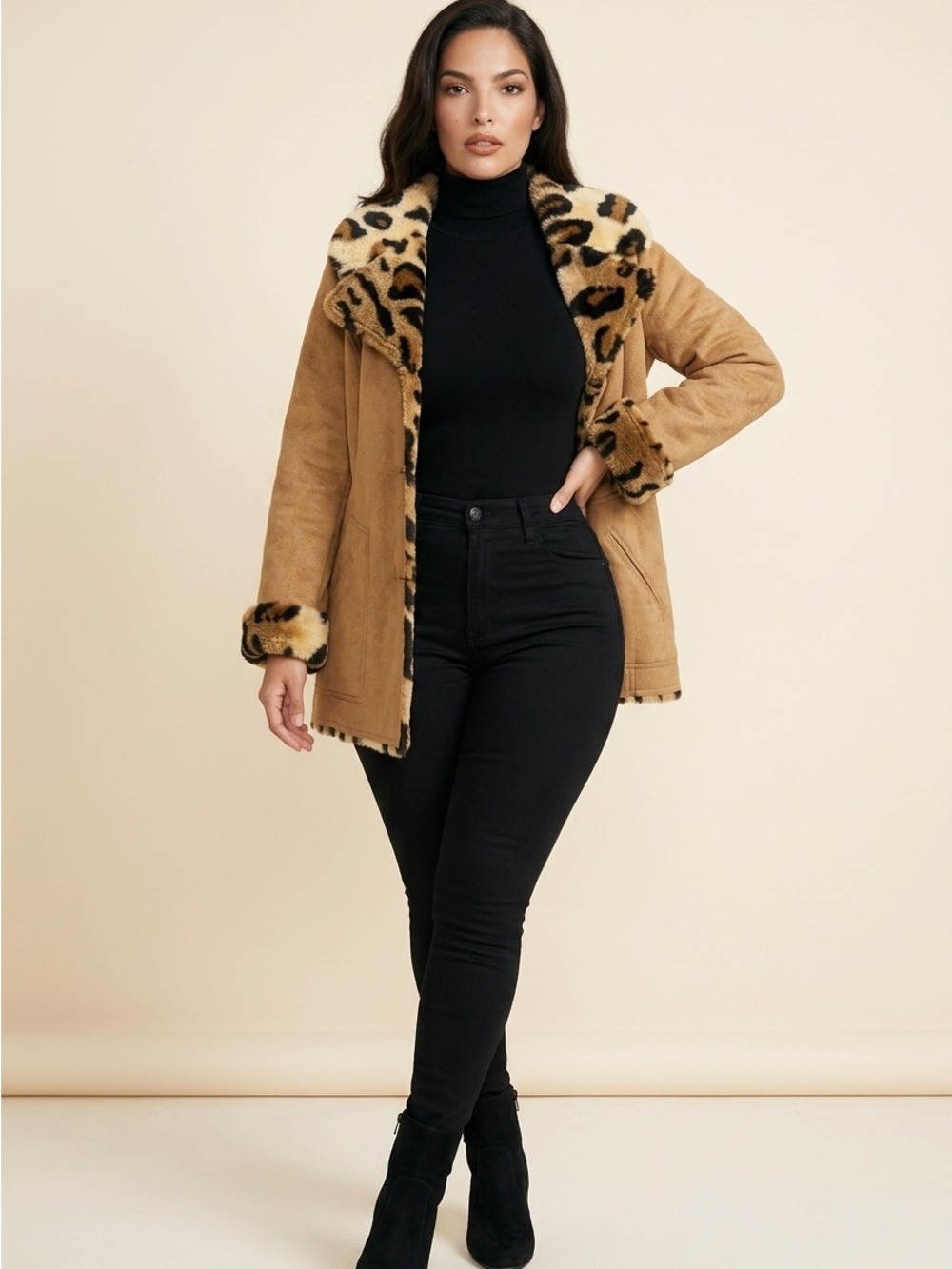 Scandinavian Faux-Fur Coat Jacket